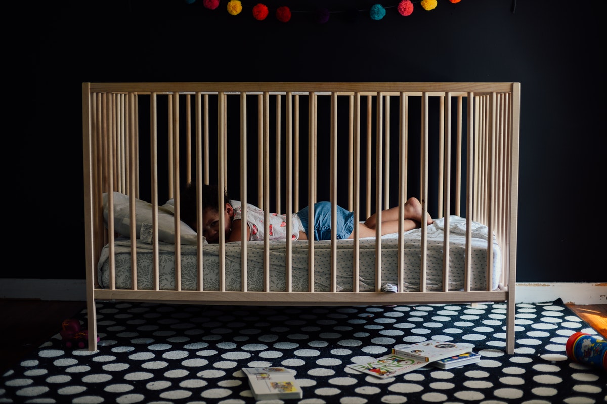 Baby in a crib